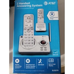 AT&T EL52219 2 Handset Cordless Answering System Caller ID/Waiting New